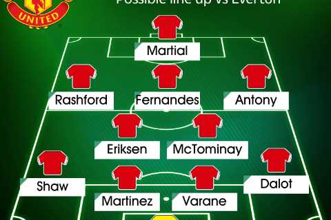How Man Utd could line up against Everton with Raphael Varane in race to be fit and Cristiano..