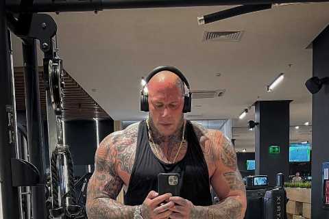 Martyn Ford piles on almost 2 stone of muscle as he shows off body transformation after collapsed..