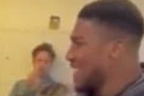 Watch Anthony Joshua smash punching machine challenge with weaker hand – but how does he compare to ..