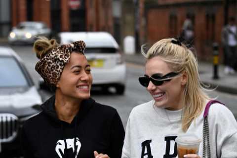 Love Island’s Ellie Brown and Kaz Crossley seen in rare make-up free snaps as they hit the shops