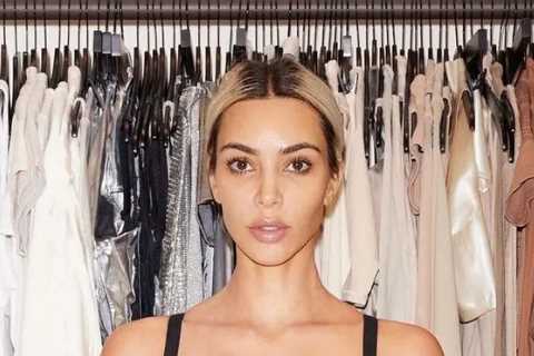 Kim Kardashian shows off her famous curves in tight Skims catsuit for new pics as star ignores ex..