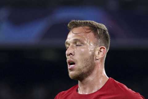Arthur Melo facing FOUR MONTHS out with Liverpool star set to have surgery in huge injury blow