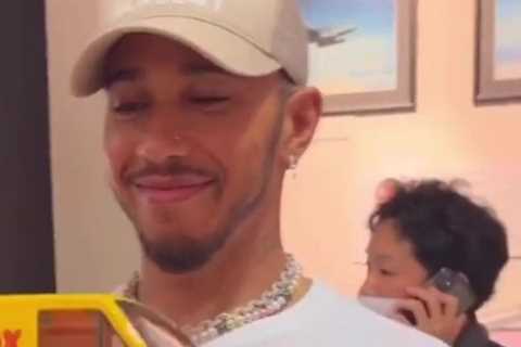 Lewis Hamilton relaxes after another controversial F1 race by popping wheelies with £135 remote..