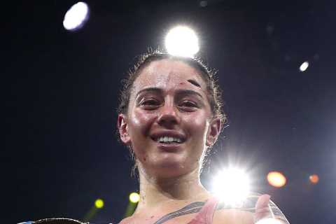 World champ Cherneka Johnson shows off horror gash and left bloodied mess after brutal war with..