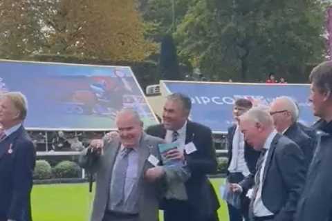 Watch amazing moment blind West Ham fan lands £285,000 winner as he listens to horse triumph at..