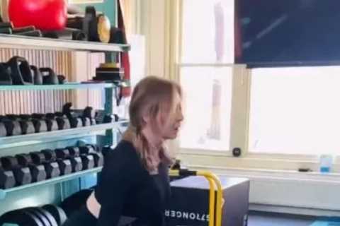Carol Vorderman shows off her incredible figure as she gives fans a look at her fitness routine