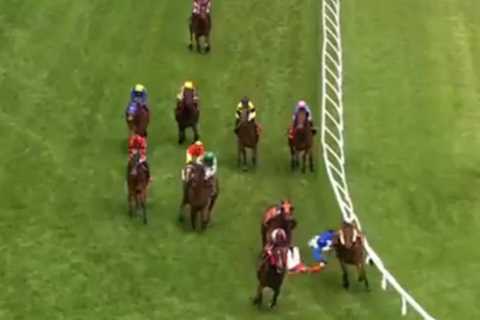 Video emerges of horror four-jockey fall after TV bosses refused to show replays