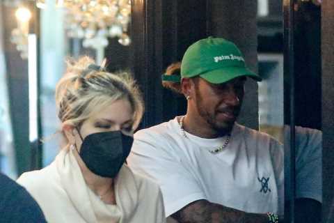 Lewis Hamilton spotted leaving fancy Beverly Hills jewellery shop with mystery blonde as F1 ace..