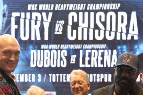Boxing fans warned to wrap up warm for Tyson Fury vs Derek Chisora for freezing outdoor December..