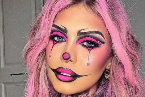 Love Island star is unrecognisable after clown makeover for Halloween
