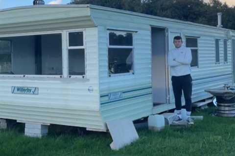 I’m turning a caravan into a tiny home to live in – the living room transformation is sensational