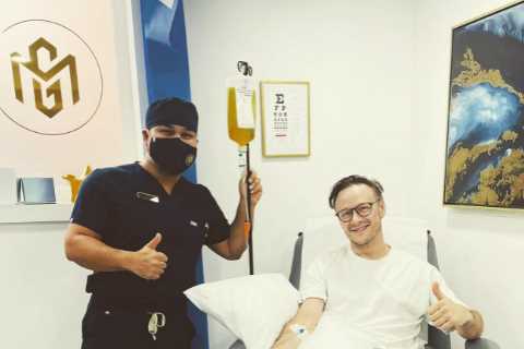 Strictly’s Kevin Clifton worries fans as he shares picture hooked up to drip and says he’s ‘so ill’