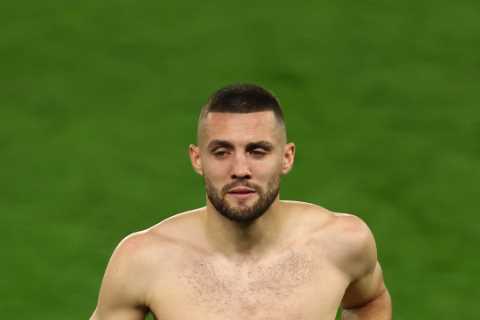 Fans in hysterics at Peter Schmeichel’s reaction as Kovacic runs off pitch in only his PANTS after..