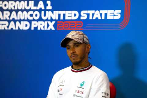 Lewis Hamilton apologises for not winning US Grand Prix after heartbreaking late overtake by rival..