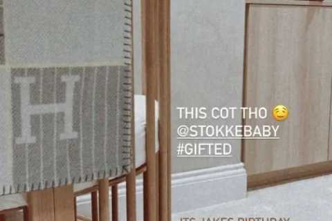 Charlotte Crosby reveals £800 designer baby blanket after giving birth to first child