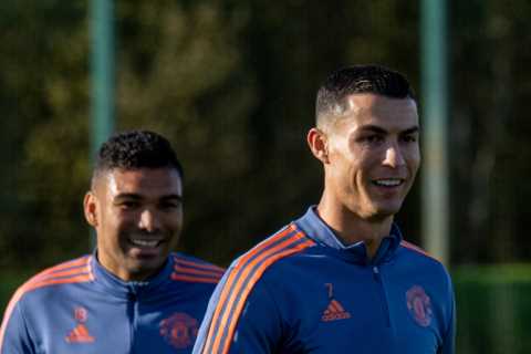 Cristiano Ronaldo back training with Man Utd squad after no showdown talks with Erik ten Hag..