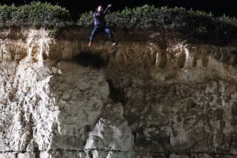 EastEnders’ Mick Carter jumps off a cliff as Danny Dyer films final explosive scenes after quitting