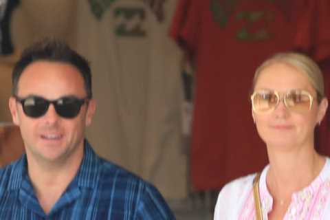 Ant McPartlin looks loved up with wife Anne Marie as they land in Australia ahead of I’m A Celebrity