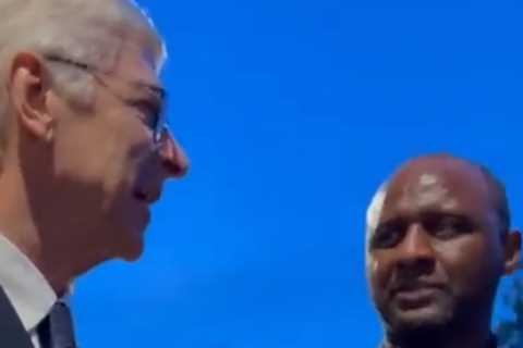 Fans all saying same thing as Arsenal icon Arsene Wenger spotted giving Crystal Palace star Olise..