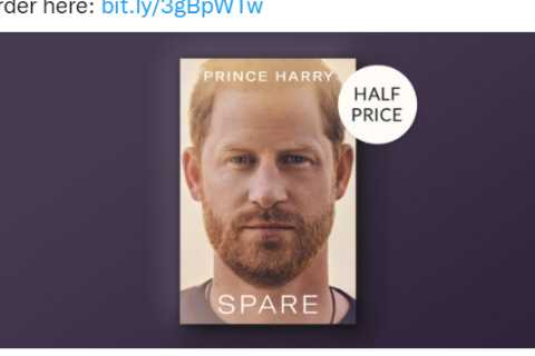 Waterstones announces that it’s selling Prince Harry’s memoir for half price already – months..