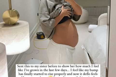 Pregnant Molly-Mae Hague shows off growing bump as she admits its first time it’s felt ‘proper’