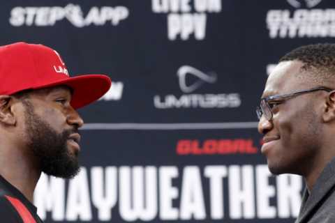 Watch Floyd Mayweather’s next opponent Deji imitate rivals signature move ahead of upcoming Dubai..