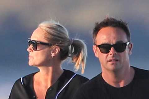 I’m A Celebrity’s Ant McPartlin looks loved up with wife Anne-Marie on beach day before show launch