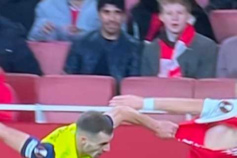 Arsenal star Kieran Tierney’s shirt is almost ripped clean off by FC Zurich opponent who wasn’t..