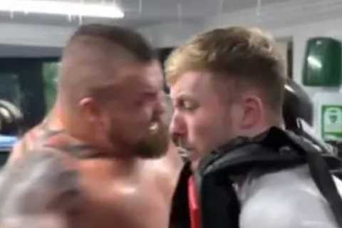 Eddie Hall floors YouTube star Nile Wilson after he volunteers to take punch from the former..