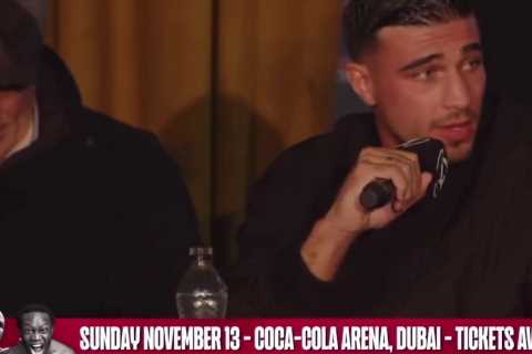 Watch as Tommy Fury’s raging dad John is restrained by security as he tries to confront Anthony..