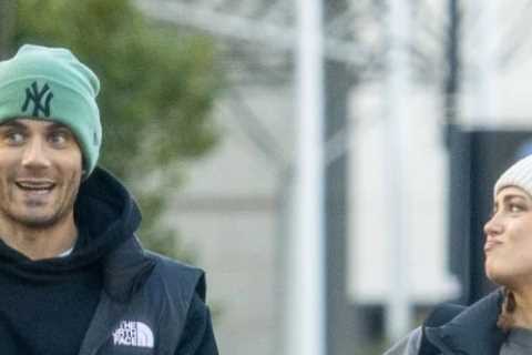 Maisie Smith removes ‘engagement’ ring as she steps out in matching gilets with Max George after..