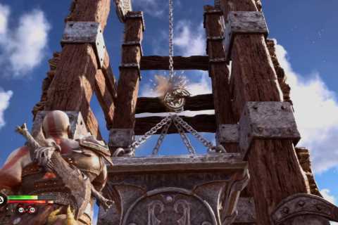God of War Ragnarök: Aurvangar Wetlands water wheels puzzle guide