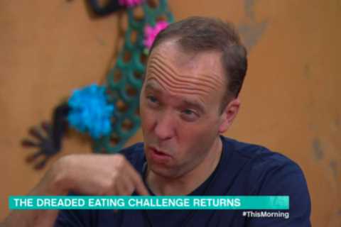 Matt Hancock forced to eat some VERY grim body parts in disgusting trial