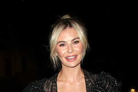 I’m A Celebrity winner Georgia Toffolo sports plunging see-through dress on glam night out