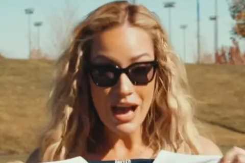 Paige Spiranac strips down to bra to show off USA’s kit ahead of World Cup clash with England..