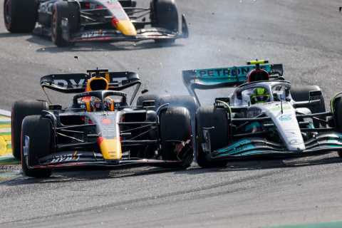 Lewis Hamilton and Max Verstappen involved in ANOTHER crash at F1 Sao Paulo GP leaving Mercedes..
