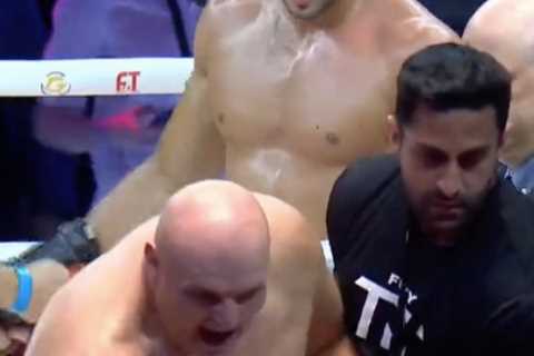 Jake Paul called out to fight by topless John Fury after YouTube star heckles son Tommy from..