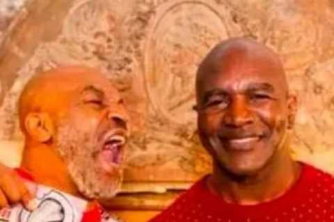 Mike Tyson reunites with Evander Holyfield as old rivals bizarrely team up for new ear-shaped..