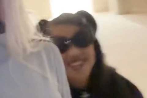 Kim Kardashian’s miniscule frame almost disappears in extra-small sweater in new TikTok with..