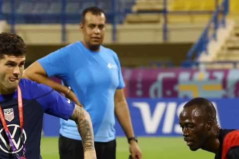 USA squad including Chelsea ace Christian Pulisic train with construction crew in Qatar ahead of..