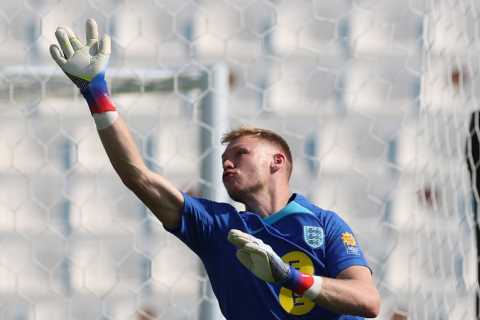 Aaron Ramsdale trolled by England team-mates who joke he keeps talking about Arsenal being top of..