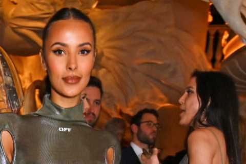 Maya Jama stuns in skin-tight silver dress after rekindling relationship with Stormzy