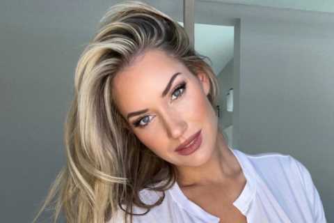 Paige Spiranac wows fans as she puts on busty display in ripped USA T-shirt as she gets excited for ..