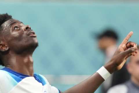 Lethal Bukayo Saka’s firepower is a real threat for England after World Cup double, says Arsenal..