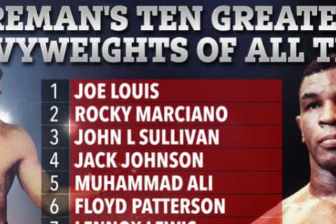 George Foreman names top ten heavyweights of all time, but there’s no room for Fury as Lennox Lewis ..