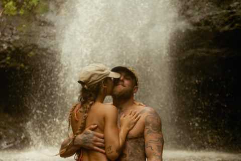 Julia Rose and Jake Paul leave little to imagination while frolicking in waterfall pool on Hawaii..
