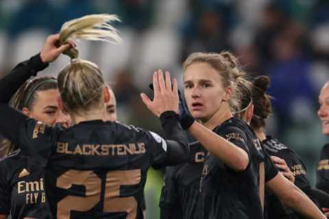 Juventus 1 Arsenal 1: Miedema nets as Gunners stay top of Champions League group by denying Juve a..