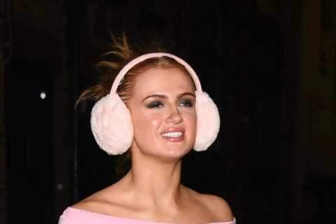Ex-Eastenders star Maisie Smith shuts out noise with fluffy pink ear muffs