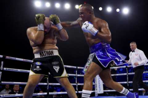 Fabio Wardley survives SICKENING shattered nose to stop rival Nathan Gorman and grab British..