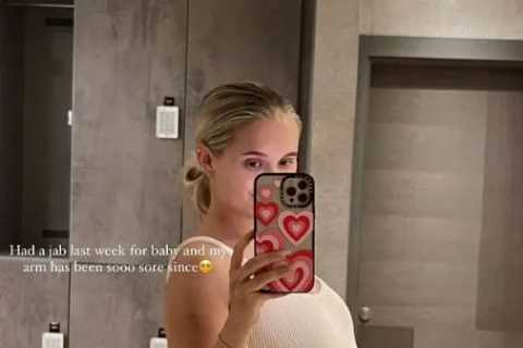 Molly-Mae Hague reveals painful bruise and baby bump as she moans she can no longer see her feet..